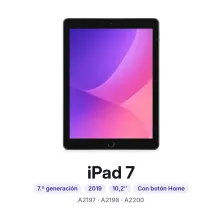 iPad 7: 7.ª generación, 2019, 10,2″, con botón Home, modelos A2197, A2198 y A2200. Cambiar batería iPad 7 en Madrid
