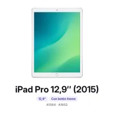 iPad Pro 12,9″ (2015): 12,9″, con botón Home, modelos A1584 y A1652. Cambiar batería iPad Pro 12,9″ (2015) en Madrid