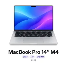 MacBook Pro 14″ M4: 2024, 14″, Chip M4, modelo A3112. Cambiar pantalla MacBook Pro 14″ M4 en Madrid