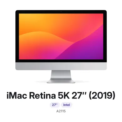 iMac Retina 5K 27″ (2019): 27″, Intel, modelo A2115. Reparar iMac Retina 5K 27″ (2019) en Madrid