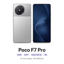 Cambiar pantalla Xiaomi Poco F7 Pro en Madrid: móvil por delante y por detrás, con su número de modelo 24117RK2CG