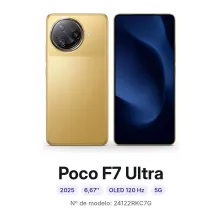 Cambiar pantalla Xiaomi Poco F7 Ultra en Madrid: móvil por delante y por detrás, con su número de modelo 24122RKC7G