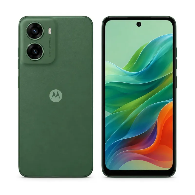 Cambiar pantalla Motorola Moto G35 5G en Madrid: foto del Motorola Moto G35 5G por delante y por detrás