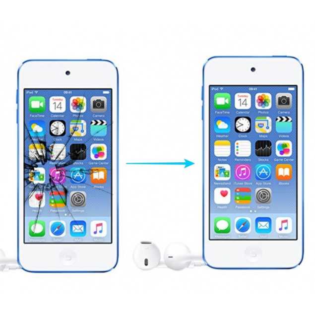 Reparar arreglar pantalla iPod 7 pantalla rota en Madrid Reparar arreglar pantalla iPod 7 pantalla rota en Madrid
