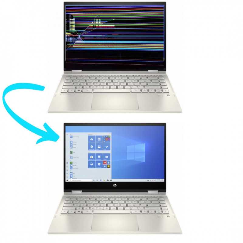 Cambiar pantalla de Portatil HP X360 Convertible, en Madrid
