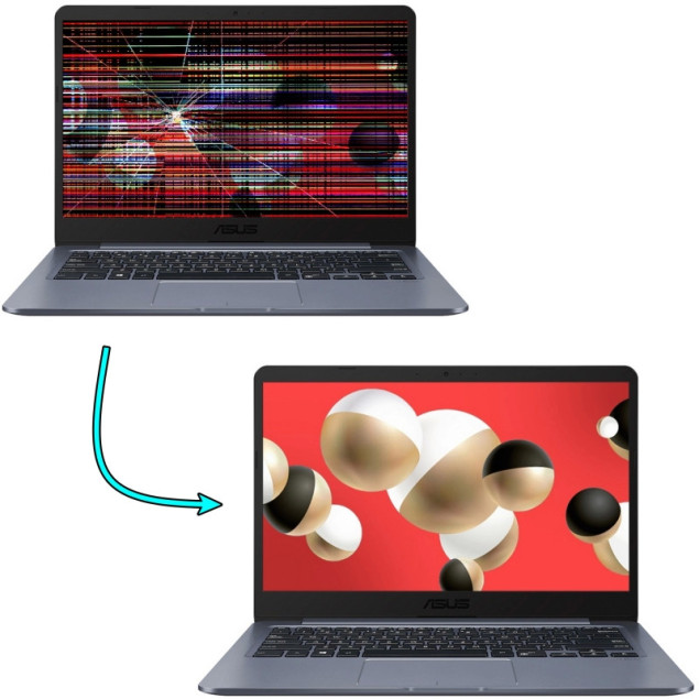 Cambiar pantalla de Portatil Asus E406MA en el acto y sin cita previa