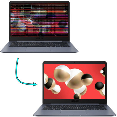 Cambiar pantalla de Portatil Asus E406MA en el acto y sin cita previa