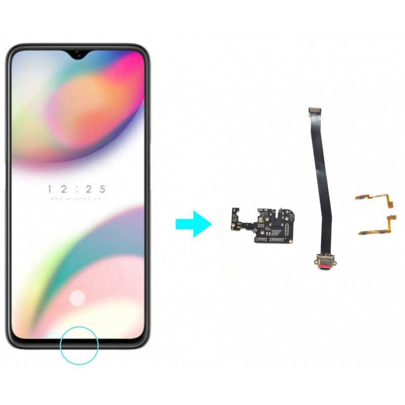 Cambiar conector de carga Oppo Reno Z con garantía en Madrid.