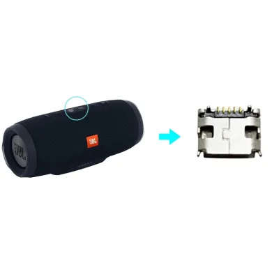 Cambiar conector de carga Jbl Life Style E65 Btnc con garantia.