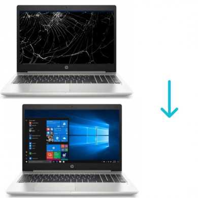 Cambiar pantalla HP Probook 450 G7 con garantia en Madrid.