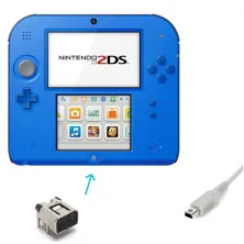 Cambiar conector de carga Nintendo 2DS con garantia en Madrid.