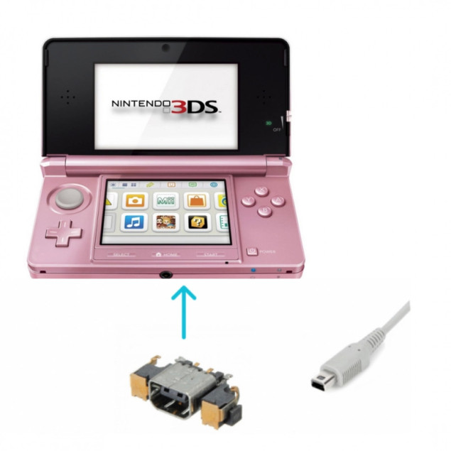 Cambiar conector de carga Nintendo 3DS con garantia en Madrid.