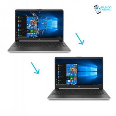 Cambiar pantalla de portatil HP 15S-FQ1002N en Madrid.