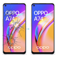 Cambiamos la pantalla de tu Oppo A74 5G al instante en Madrid.