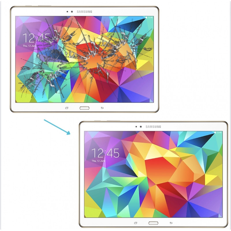 Cambiamos el cristal de tu pantalla de tu tablet Samsung Galaxy Tab S.
