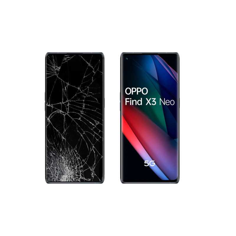 Cambio de pantalla Oppo Find X3 Neo al instante en Madrid sin cita.