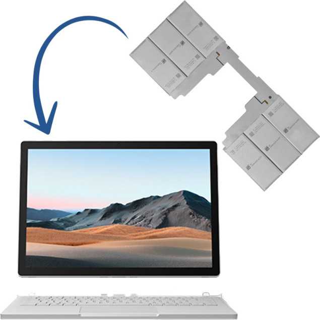 Cambio de batería Microsoft Surface Book 2 al instante en Madrid.