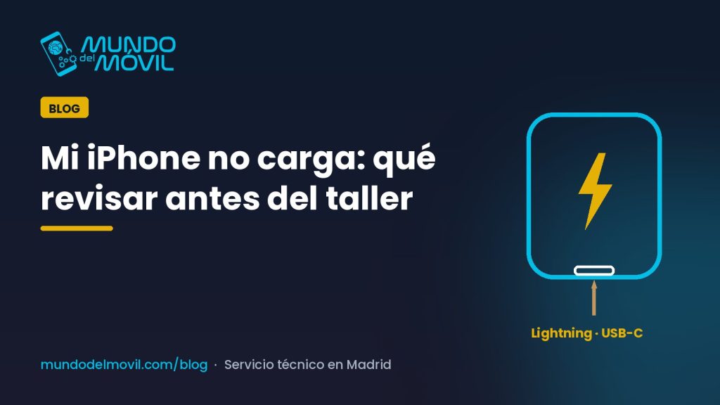 Mi iPhone no carga: iPhone con un rayo cruzado sobre su puerto de carga